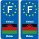 F Malawi Angola autocollant plaque