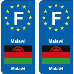 F Malawi Angola autocollant plaque