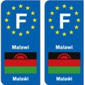 F Malawi Angola autocollant plaque