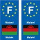 F Malawi Angola autocollant plaque