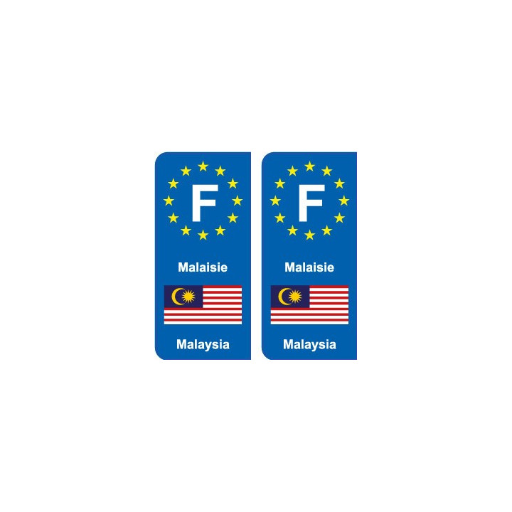 F Europe Malaisie Malaysia autocollant plaque
