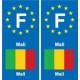 F Europe Mali  autocollant plaque