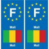 F Europe Mali  autocollant plaque