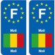 F Europe Mali  autocollant plaque
