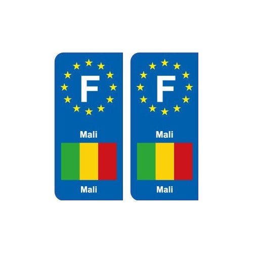 F Europe Mali  autocollant plaque
