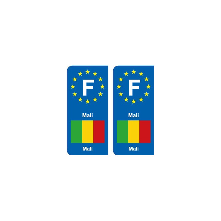 F Europe Mali  autocollant plaque
