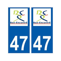 47 Bon-Encontre blason autocollant plaque stickers ville