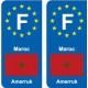 F Europe Maroc Morocco autocollant plaque