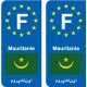 F Europe Mauritanie Mauritania autocollant plaque