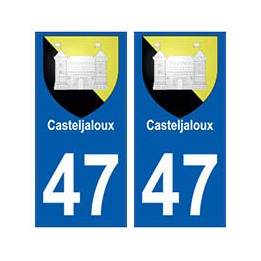 47 Casteljaloux blason autocollant plaque stickers ville