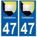 47 Casteljaloux stemma adesivo piastra adesivi città