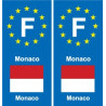 F Europe Monaco autocollant plaque