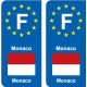 F Europe Monaco autocollant plaque