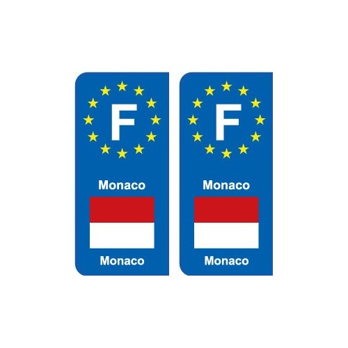 F Europe Monaco autocollant plaque
