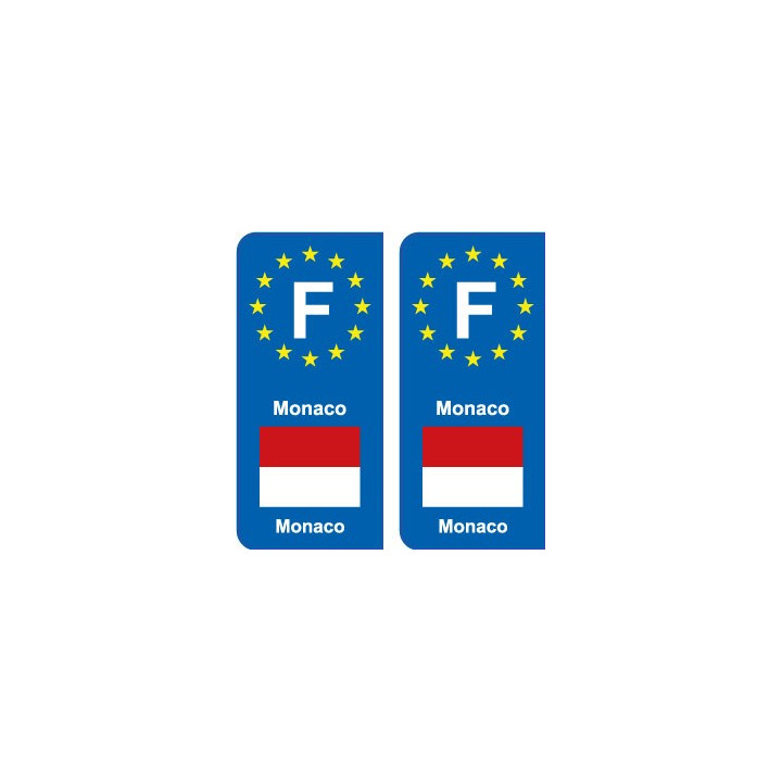 F Europe Monaco autocollant plaque