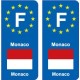 F Europe Monaco autocollant plaque