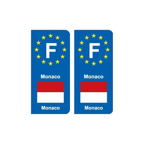 F Europe Monaco autocollant plaque