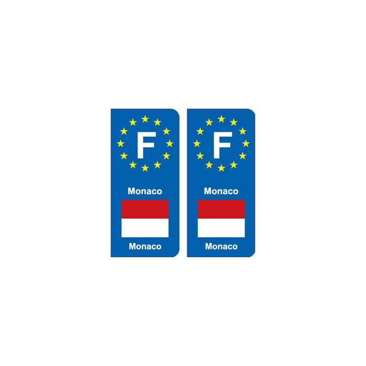 F Europe Monaco autocollant plaque