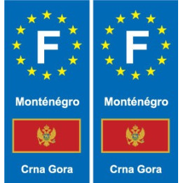 F Europe Monténégro Montenegro autocollant plaque