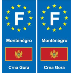 F Europe Monténégro Montenegro autocollant plaque