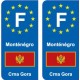 F Europe Monténégro Montenegro autocollant plaque