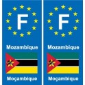 F Europe Mozambique autocollant plaque