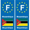 F Europe Mozambique autocollant plaque
