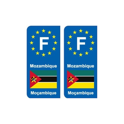 F Europe Mozambique autocollant plaque
