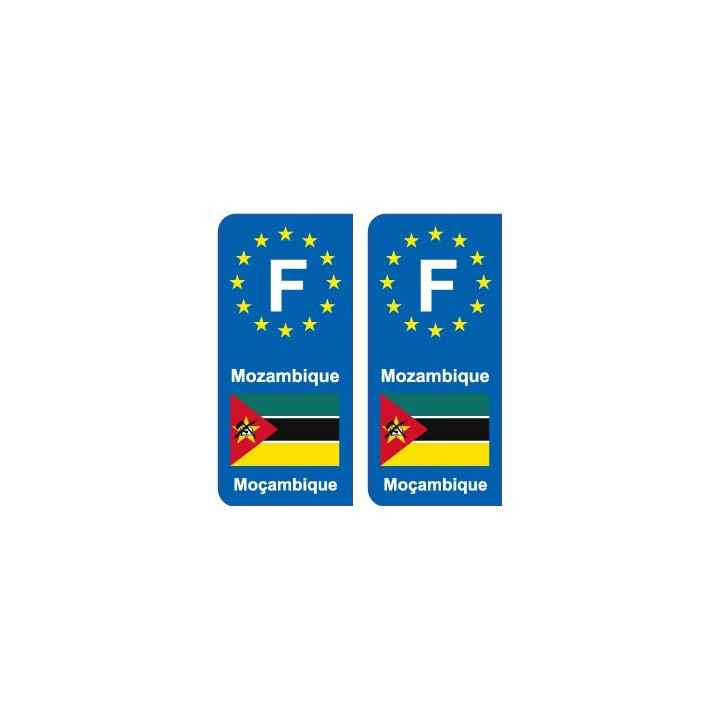 F Europe Mozambique autocollant plaque