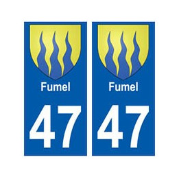 47 Fumel blason autocollant plaque stickers ville