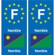 F Europe Namibie Namibia autocollant plaque