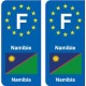 F Europe Namibie Namibia autocollant plaque