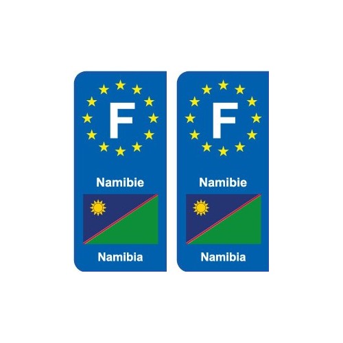 F Europe Namibie Namibia autocollant plaque