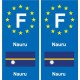 F Europe Nauru  autocollant plaque