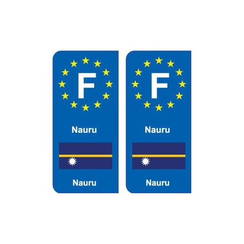 F Europe Nauru  autocollant plaque