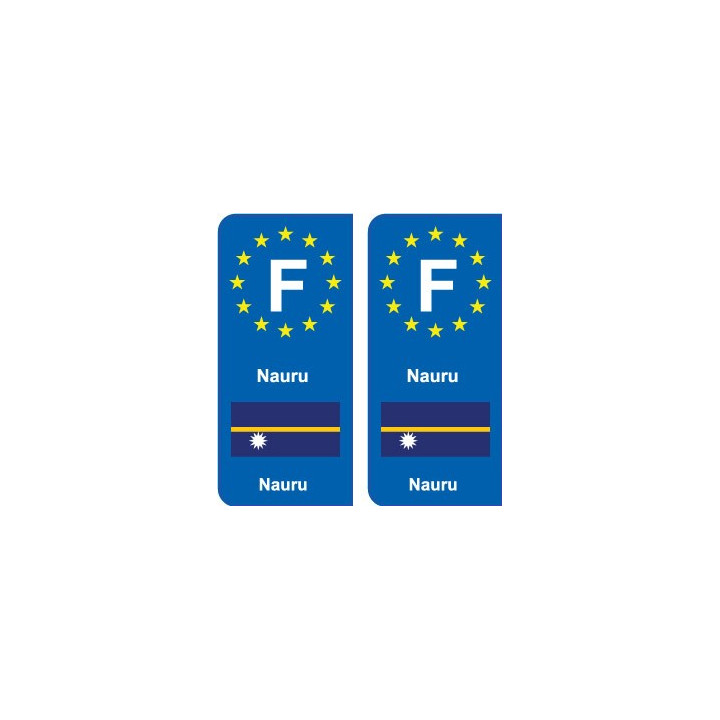 F Europe Nauru  autocollant plaque