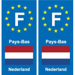 F Pays-Bas Netherlands autocollant plaque