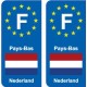 F Pays-Bas Netherlands autocollant plaque