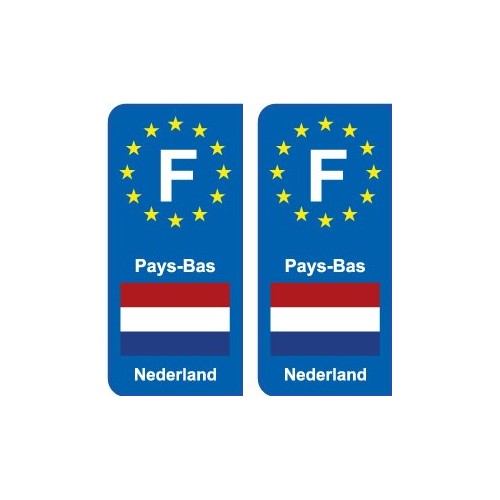 F Pays-Bas Netherlands autocollant plaque