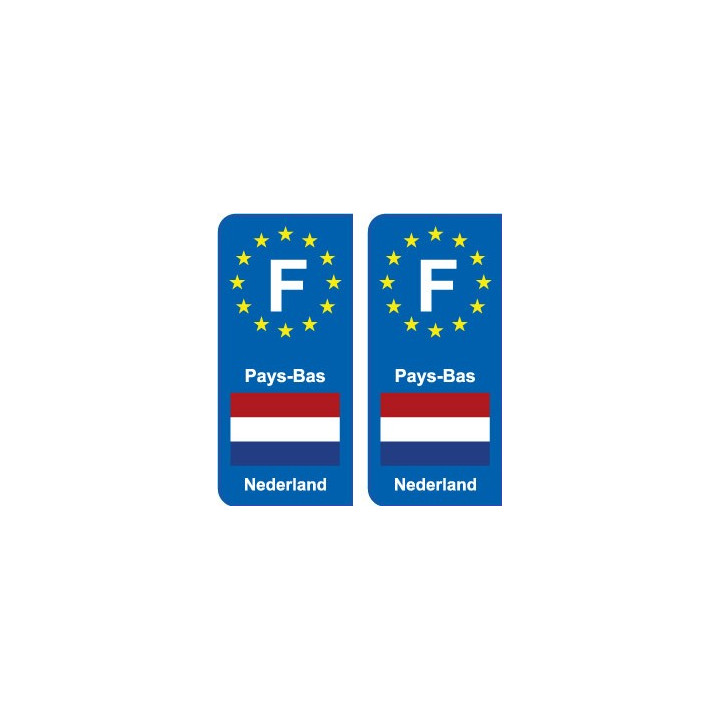 F Pays-Bas Netherlands autocollant plaque