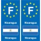 F Europe Nicaragua autocollant plaque