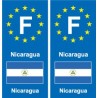 F Europe Nicaragua autocollant plaque