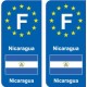 F Europe Nicaragua autocollant plaque