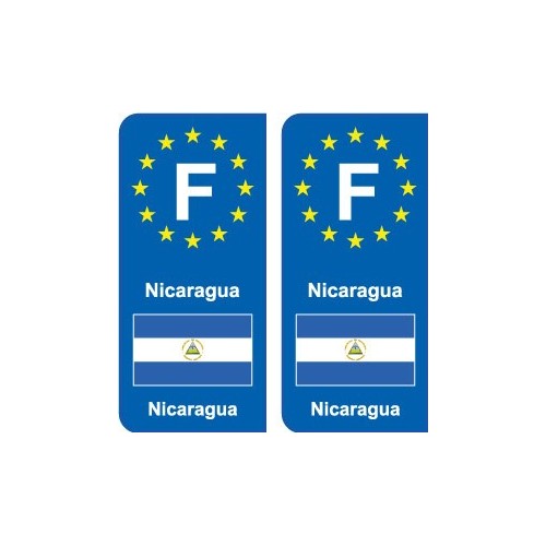F Europe Nicaragua autocollant plaque