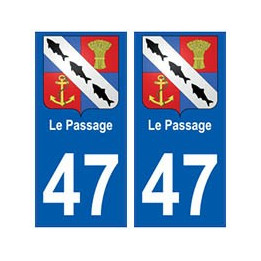 47 Le Passage blason autocollant plaque stickers ville