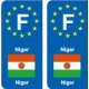 F Europe Niger  autocollant plaque