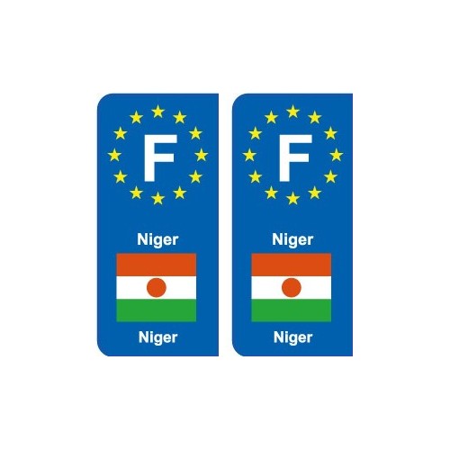 F Europe Niger  autocollant plaque