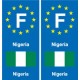F Europe Nigeria autocollant plaque