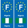 F Europe Nigeria autocollant plaque