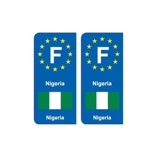 F Europe Nigeria autocollant plaque